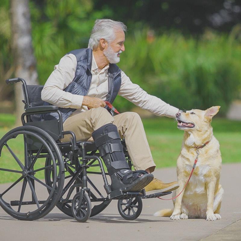 Equipmed 24 Inch Folding Wheelchair - X-Large & Comfortable