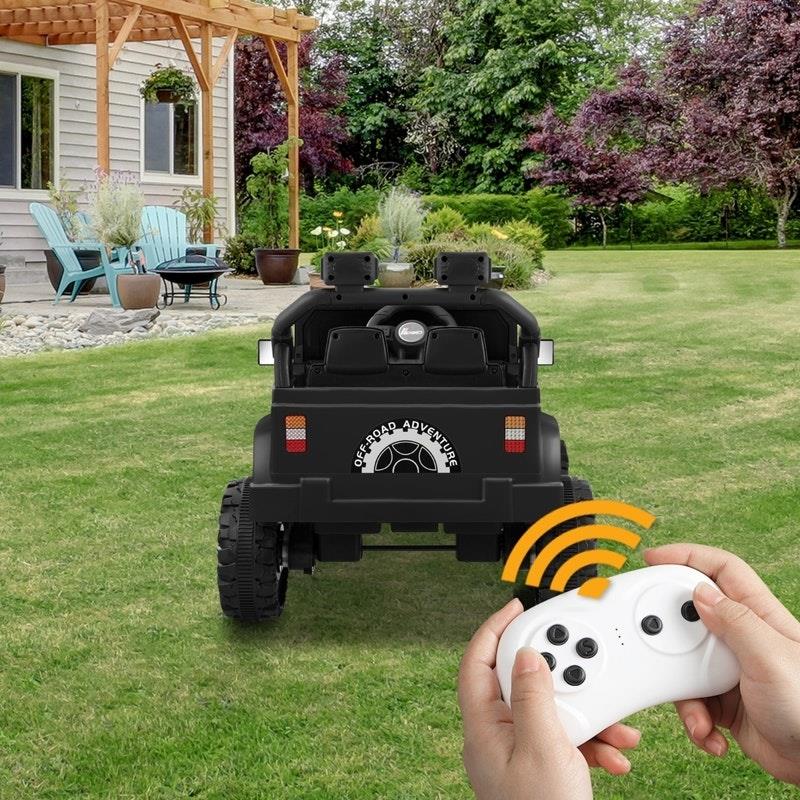 Mazam Kids Ride-On Car Jeep 12V Electric Remote Control Toy - Black-Auzzi Store