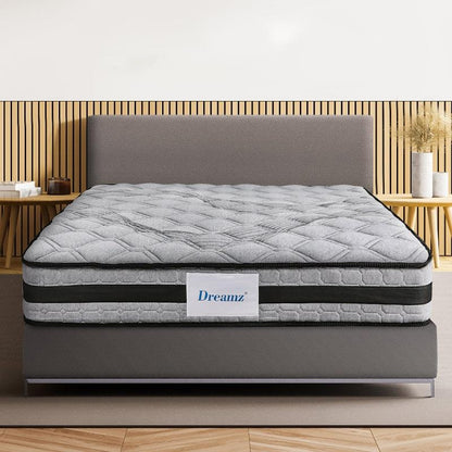 DreamZ King Spring Mattress - Pocket Egg Crate Foam - Medium Firm 22CM