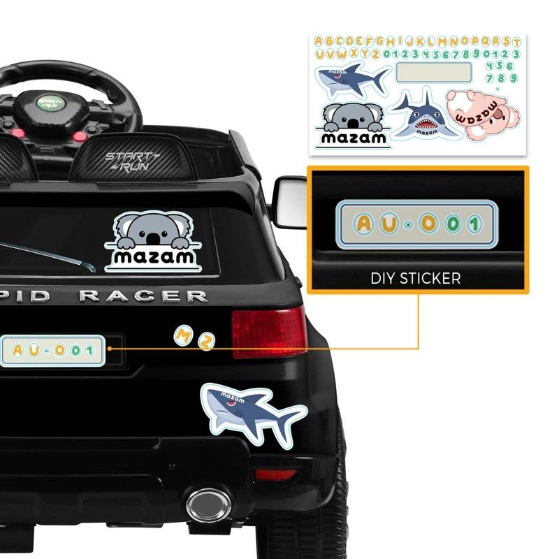 Mazam 12V Electric Ride On Car Vehicle Toy with Remote Control - Black-Auzzi Store