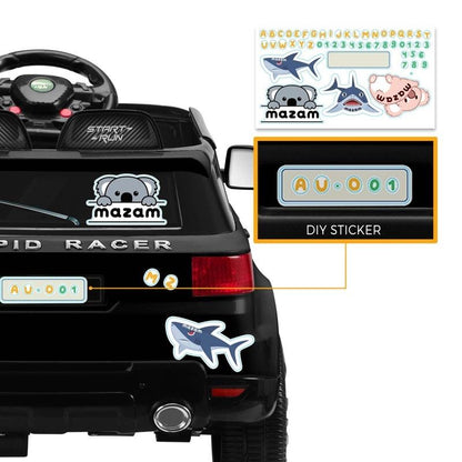Mazam 12V Electric Ride On Car Vehicle Toy with Remote Control - Black-Auzzi Store