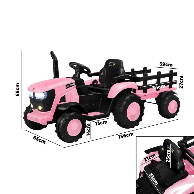 Mazam XL SIZE Kids Ride-On Car Tractor 12V Remote Control Electric Toy - Pink-Auzzi Store