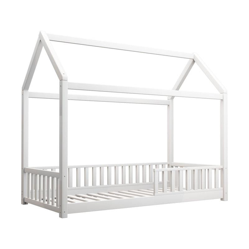 Oikiture Corie House Bed Frame for Kids - Wooden Timber Single