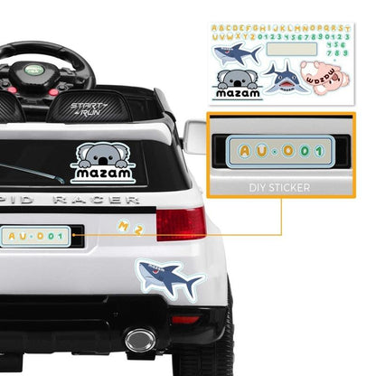 Mazam Kids Ride On Car - 12V Electric Remote Control Vehicle - White