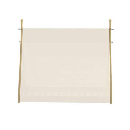Oikiture Kids Canvas Teepee Bed Frame - Wooden Timber Platform for Imaginative Sleep