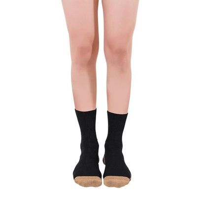 Glucology Copper-Based Loose Top Classic Socks - 2 Pairs Black Large