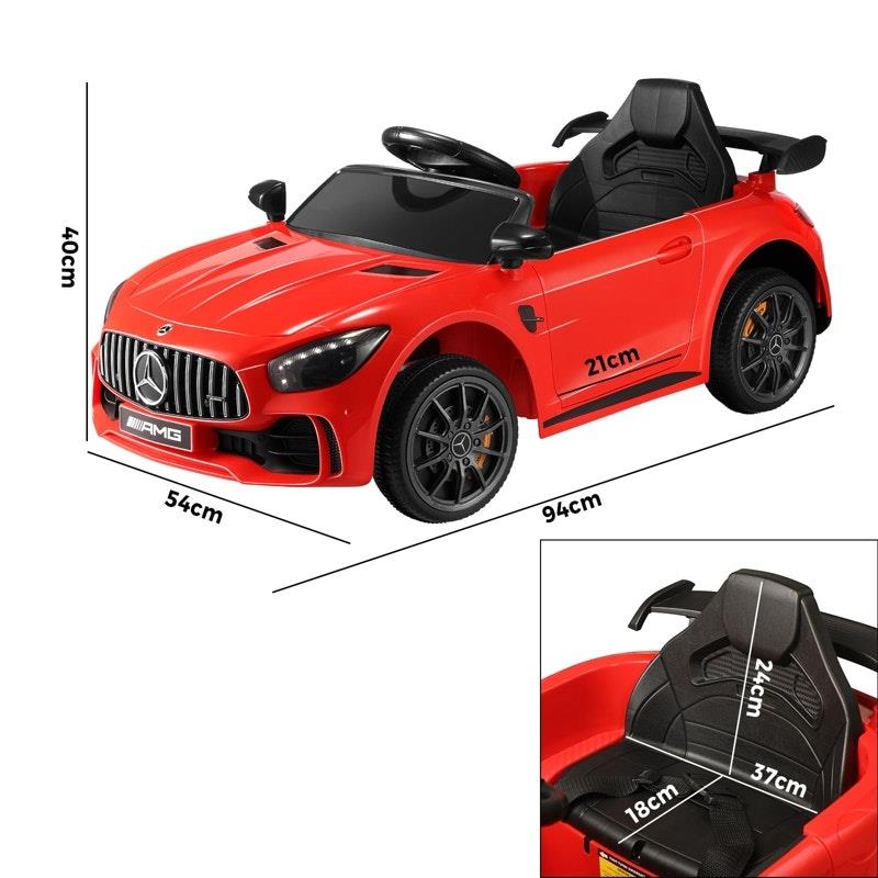 Mercedes-Benz Kids Ride On Car AMG GTR - Licensed Electric Toy Gift (12V Red)-Auzzi Store
