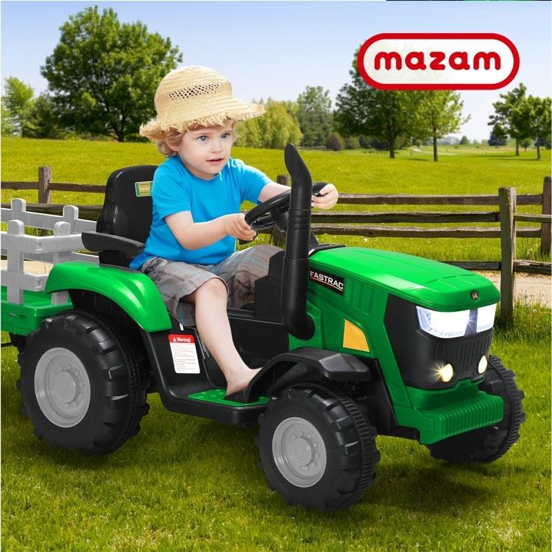 Mazam Kids Ride On Tractor - 12V Remote Control Electric Toy - XL Green