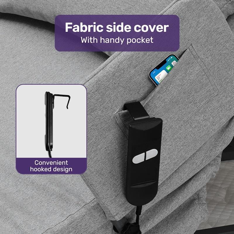 Equipmed Electric Adjustable Backrest - Full Length Grey