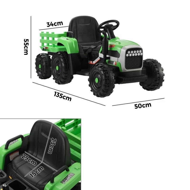 Mazam Kids 12V Electric Ride On Car Tractor with Remote Control - Green-Auzzi Store