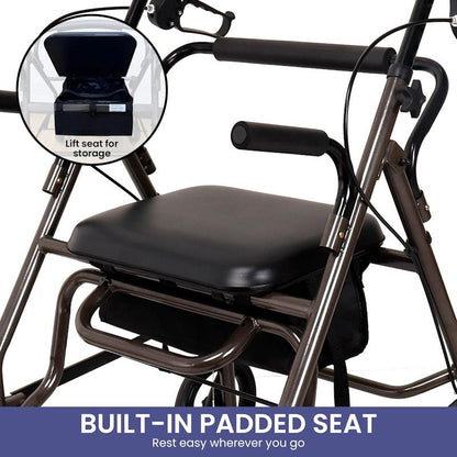 Orthonica Foldable Aluminum Rollator Walker - Grey