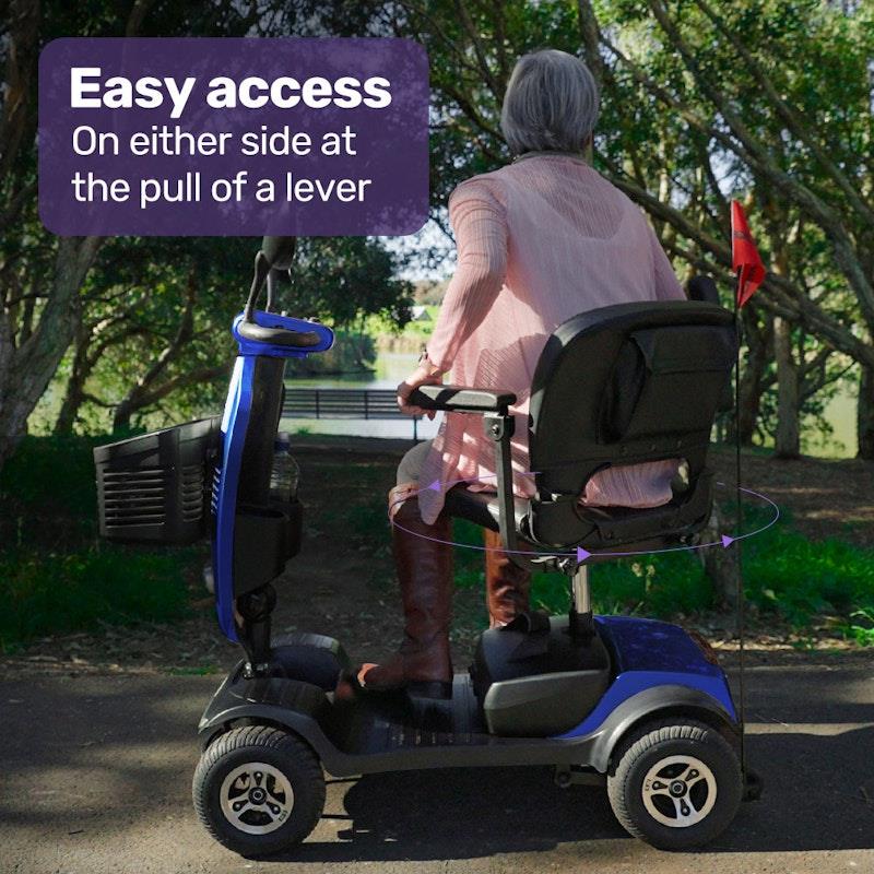 Equipmed Pathline Mid-Sized Electric Mobility Scooter - Blue