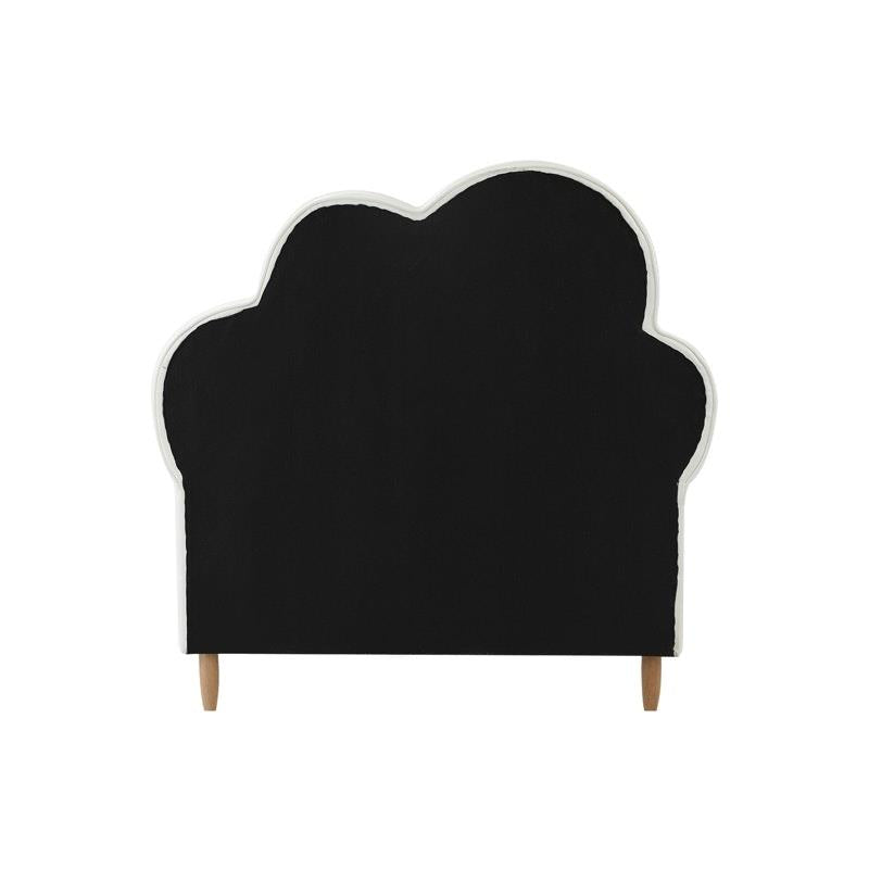 Oikiture Cloud Kids Bed Frame - Single Size Faux Leather White