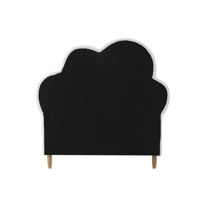 Oikiture Cloud Kids Bed Frame - Single Size Faux Leather White