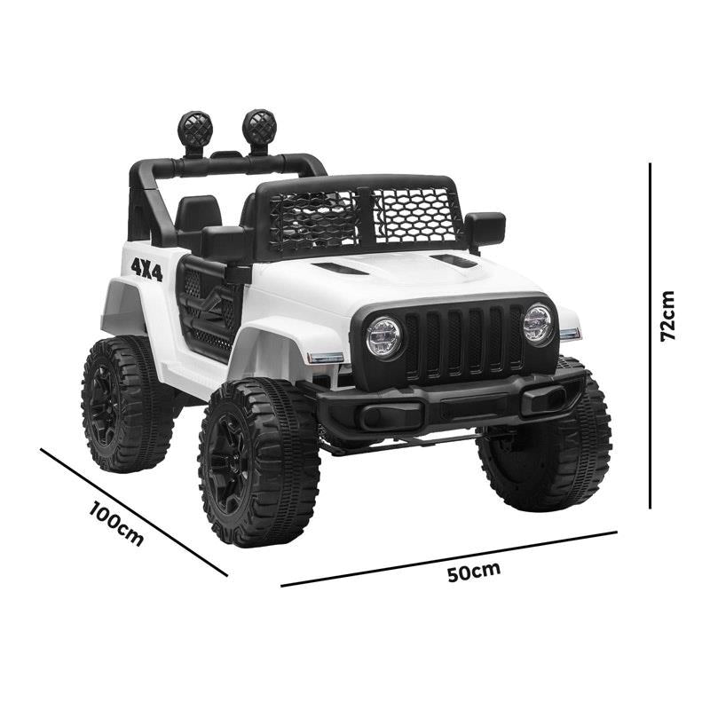 Mazam Kids Electric Ride On Car Jeep - White-Auzzi Store