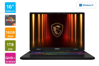 MSI Crosshair D7WFKG-039AU 16" QHD+ 240Hz Ryzen 9 RTX 5060 Gaming Laptop (16GB, 1TB)