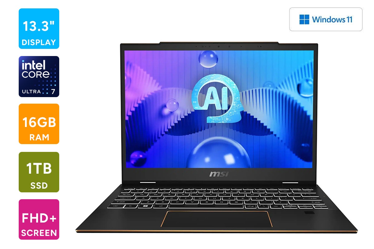 MSI Summit E13 AI Evo 13.3" Full HD+ Ultra 7 Windows 11 Laptop (16GB, 1TB)