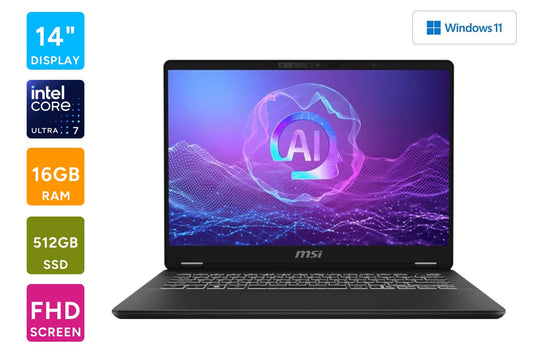 MSI Prestige AI Evo 14" Full HD 144Hz Ultra 7 Windows Laptop (16GB, 512GB, C2HMG-086AU)