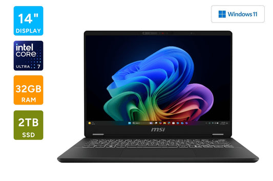 MSI Prestige AI+ Evo 14" 2.8K OLED 120Hz Ultra 7 Windows Laptop (32GB, 2TB, C2VMG-018AU) - Auzzistore