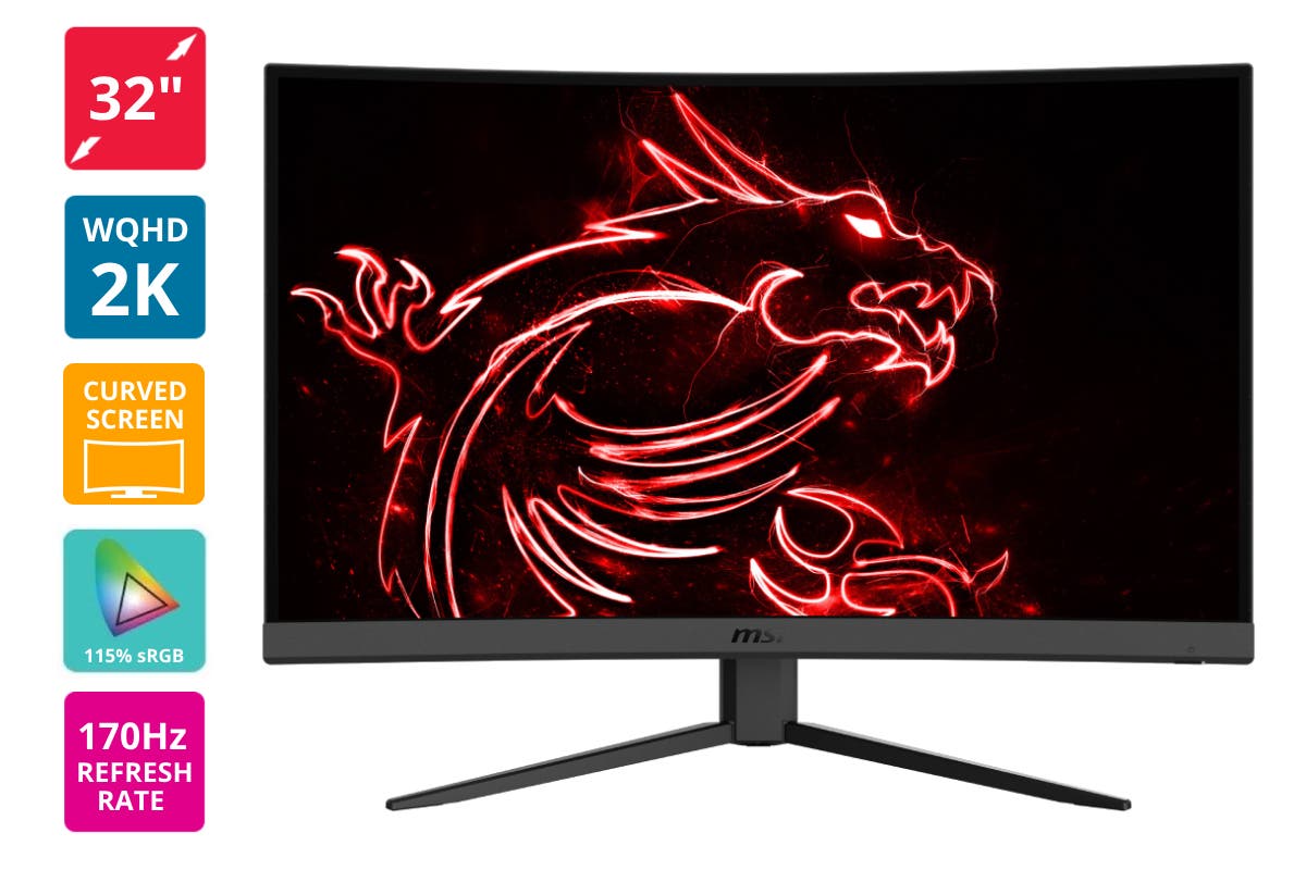 MSI 32" Curved WQHD 170Hz Gaming Monitor (G32CQ4E2)