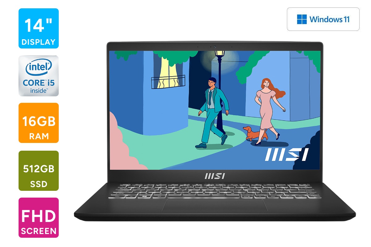 MSI Modern 14 C12MO-1030AU 14" Full HD i5 Windows 11 Laptop (16GB, 512GB)