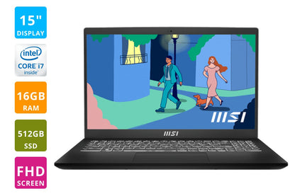 MSI Modern 15 B12M-408AU 15" Full HD i7 12th Gen Windows 11 Laptop (16GB, 512GB)