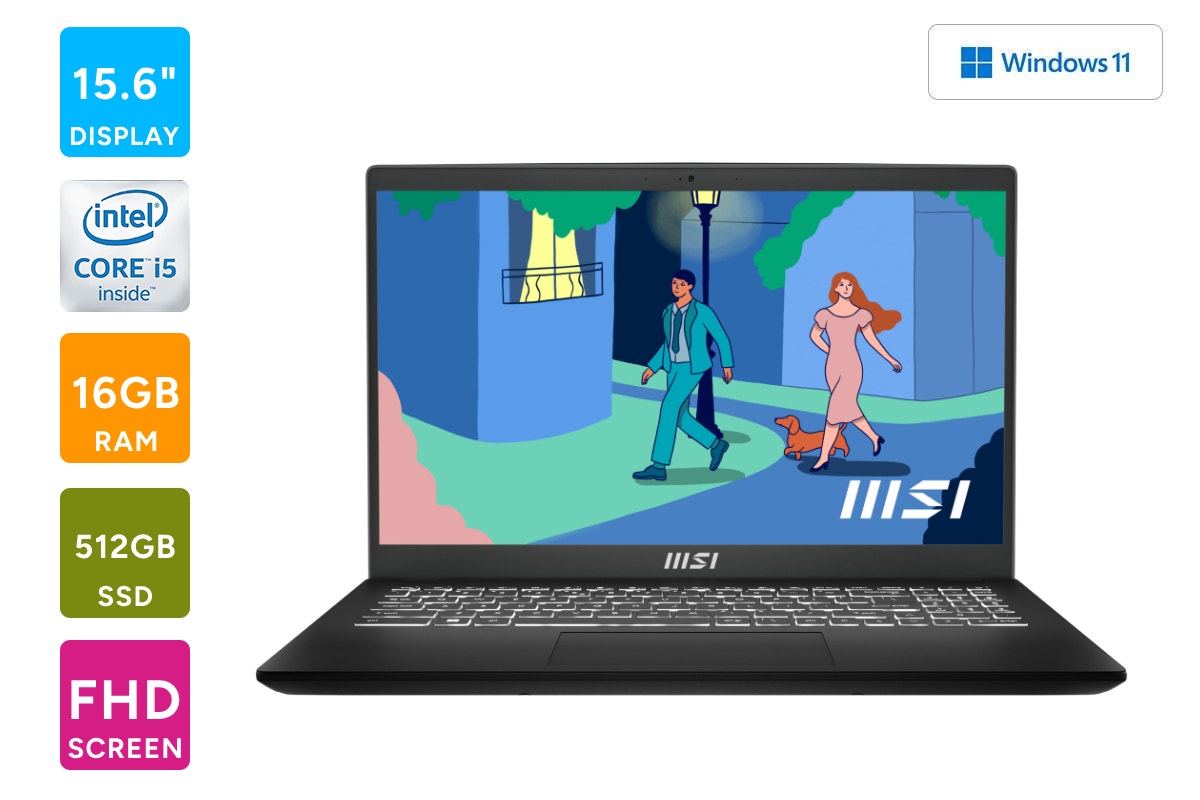 MSI Modern 15 B12MO-829AU 15.6" Full HD i5 Windows 11 Home Laptop (16GB, 512GB)