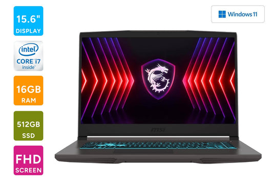 MSI Thin 15 15.6" Full HD i7 RTX4050 Gaming Laptop (16GB, 512GB, B13VE-2274AU) - Auzzistore