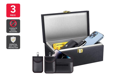 4 Piece Anti-Theft Car Key Signal Blocking Faraday Set