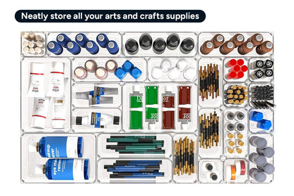 25 Piece Clear Drawer Organiser Set