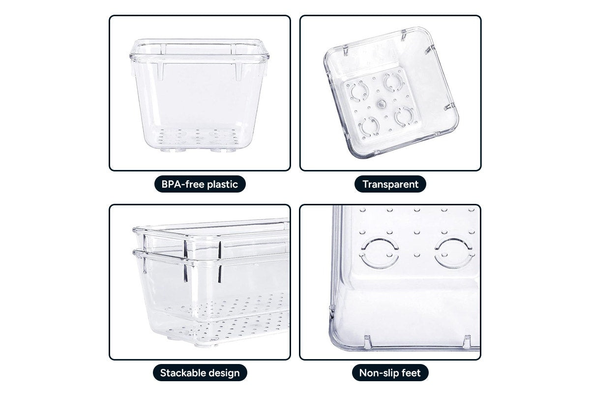 25 Piece Clear Drawer Organiser Set