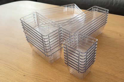 25 Piece Clear Drawer Organiser Set