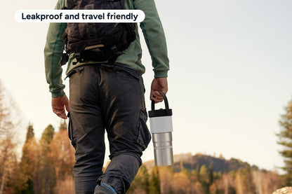 2-in-1 Insulated Water Bottle and Travel Mug