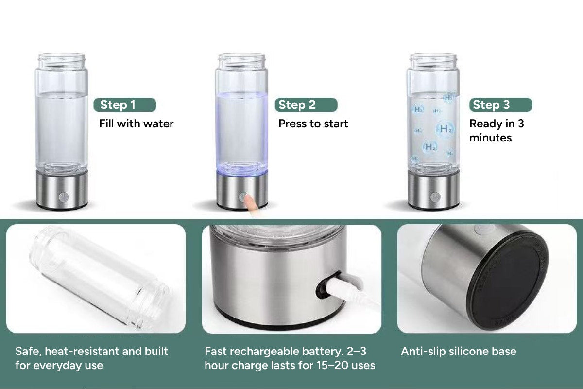 Portable Hydrogen Water Bottle (420ml)