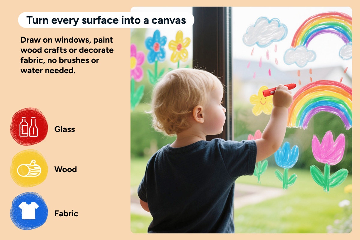 36 Piece Colour Water Tempera Paint Sticks Set