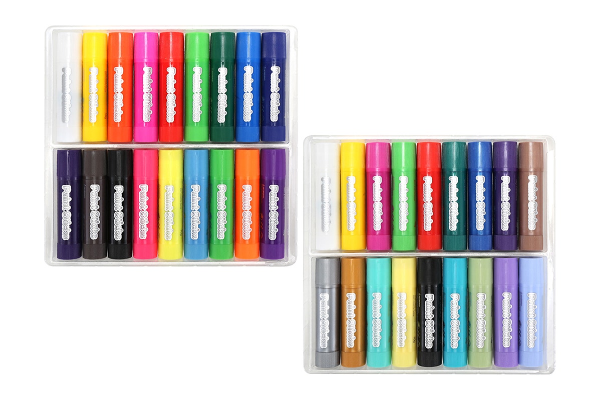 36 Piece Colour Water Tempera Paint Sticks Set