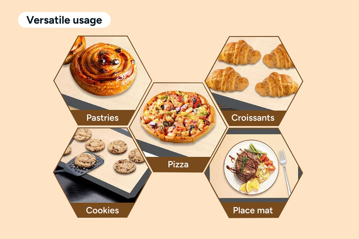 Reusable Silicone Baking Tray Mats (3 Pack)