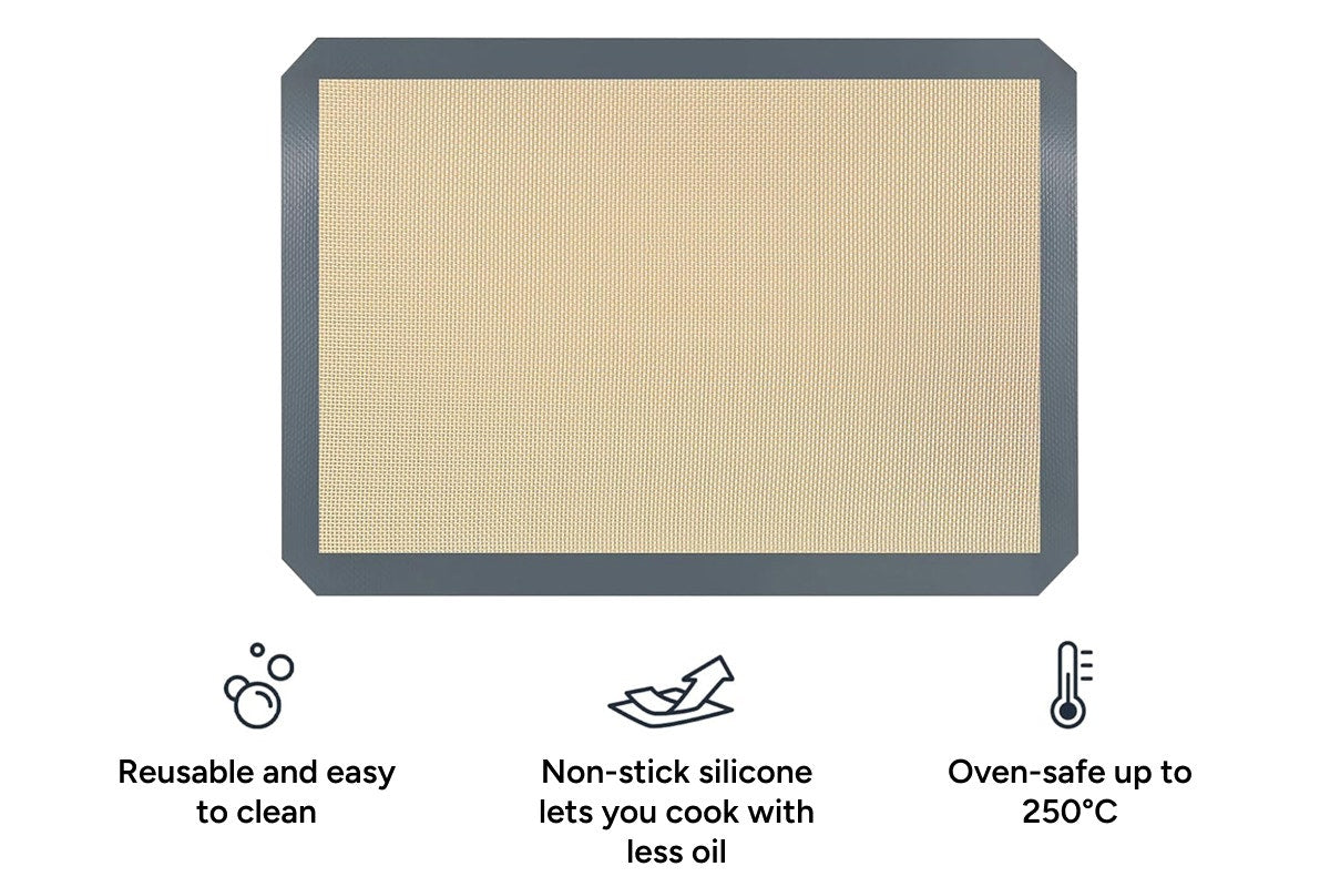 Reusable Silicone Baking Tray Mats (3 Pack)
