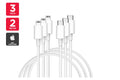 Apple MFI Certified USB-C to Lightning Cable  - 2m - 3 Packs