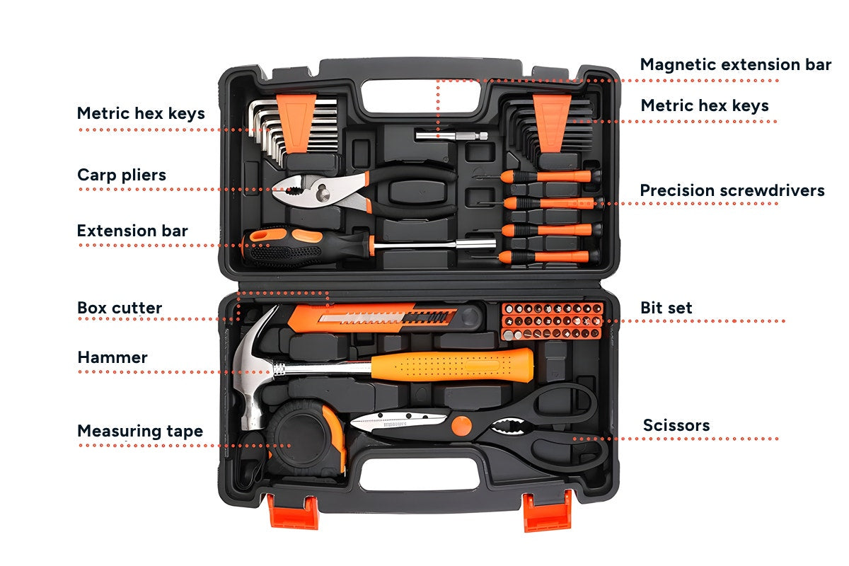 57 Piece Portable Household Tool Kit