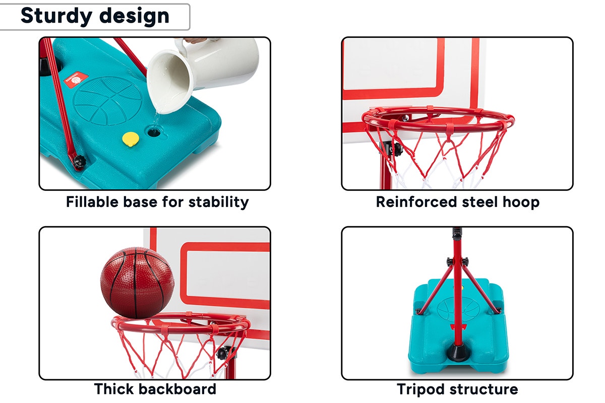 Kids 88-190cm Basketball Hoop Stand Set