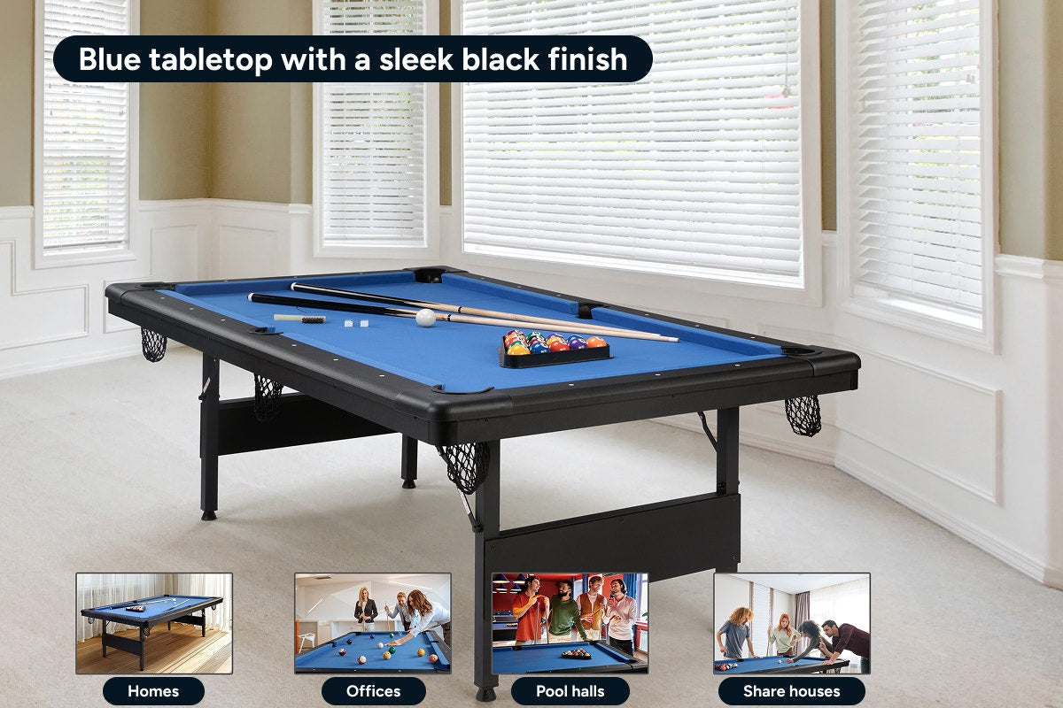 7ft Portable Folding Billiard Pool Table