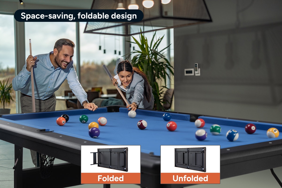 7ft Portable Folding Billiard Pool Table
