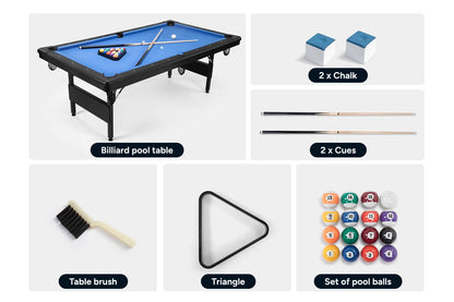 7ft Portable Folding Billiard Pool Table