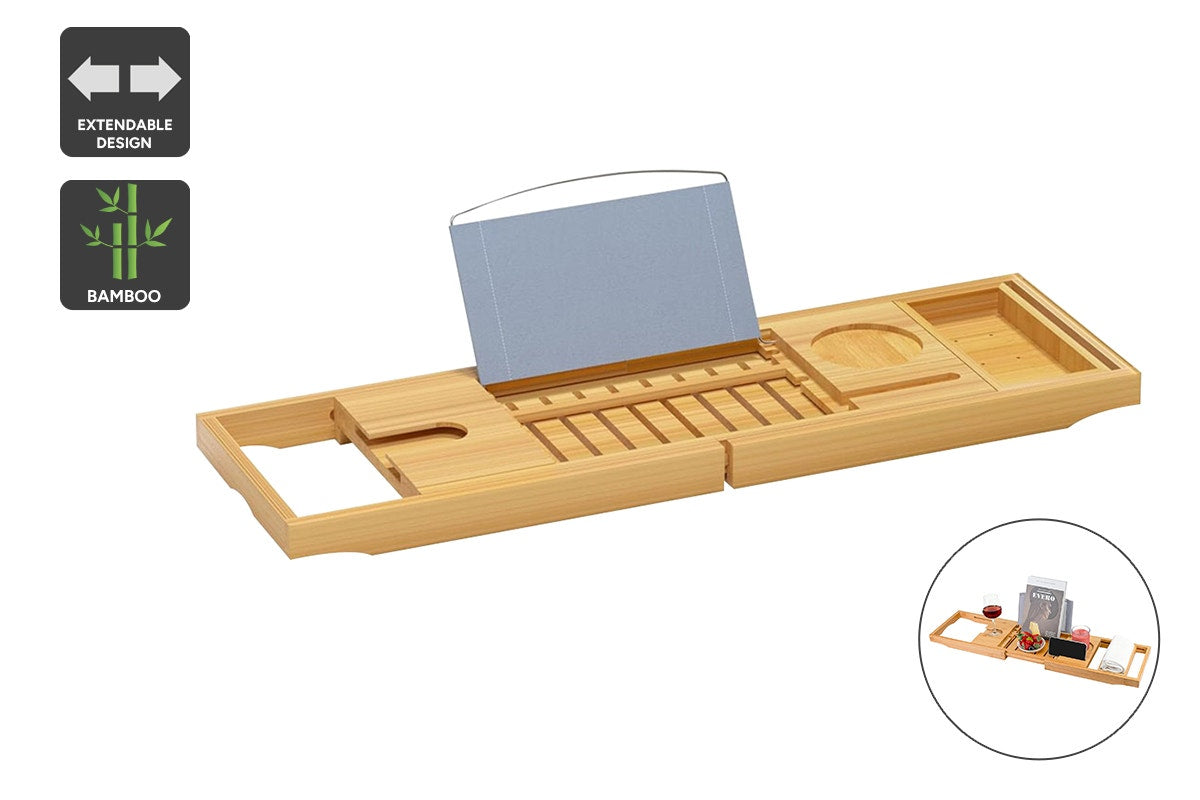 Adjustable Bamboo Bath Caddy