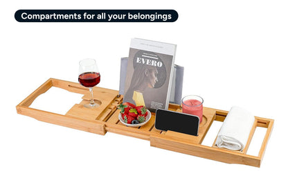 Adjustable Bamboo Bath Caddy