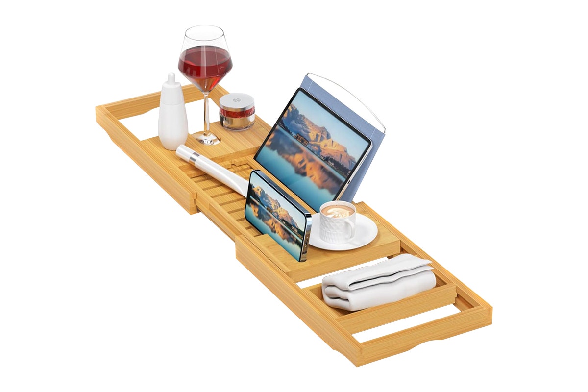 Adjustable Bamboo Bath Caddy