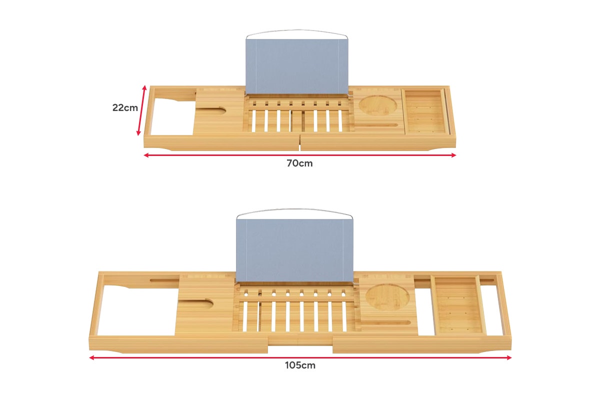 Adjustable Bamboo Bath Caddy