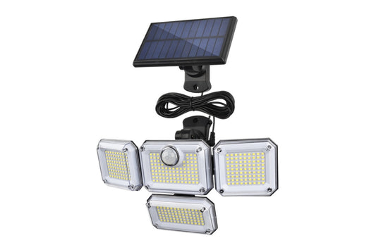 4-Headed Outdoor Solar Motion Sensor Light (333 LED)