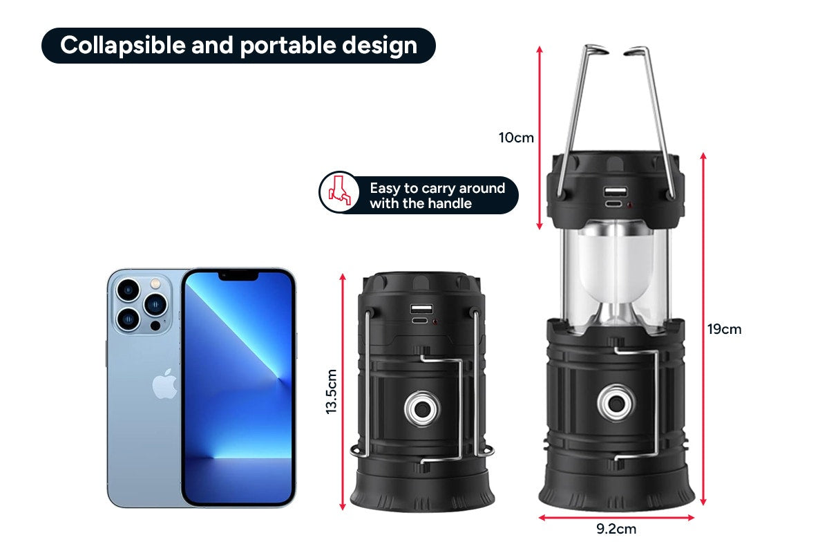 Rechargeable Solar LED Lanterns (3 Pack)